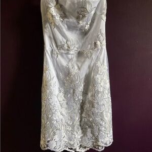 Lucy in the Sky Strapless Cream Lace Dress